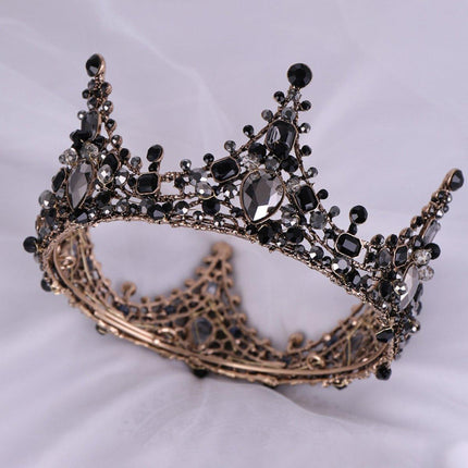 Baroque Princess Full Circle Crown Birthday Wedding Decor Performance Headwear