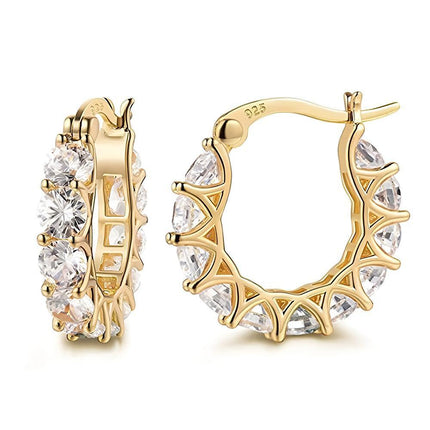 Sparkling U Shaped Earrings Fashion Jewelry Vintage Style Ear Accessories