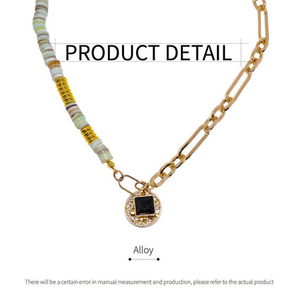Fashion Natural Stone Necklace Retro Clavicle Chain Simple Jewelry Women
