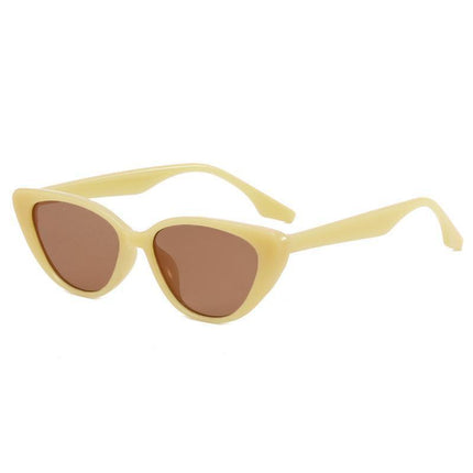 Unisex Womens Mens Retro Rapper Vintage Cat Eye Round Glasses Fashion Sunglasses - Aimall