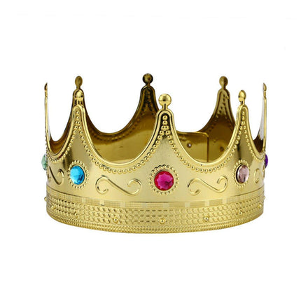 2PCS Gold King Crown Hat Prince Costume Accessory Party Masquerade Prop