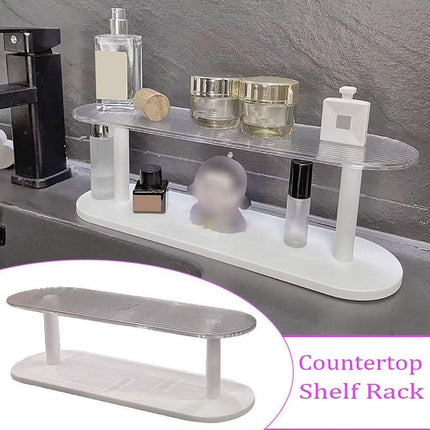 Desktop Organizer Rack 2 Tier Storage Shelf Office Display Stand Space Saver