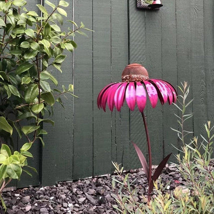 Decorative Metal Flower Garden Bird Feeder Outdoor Hanging Birdseed Feeder