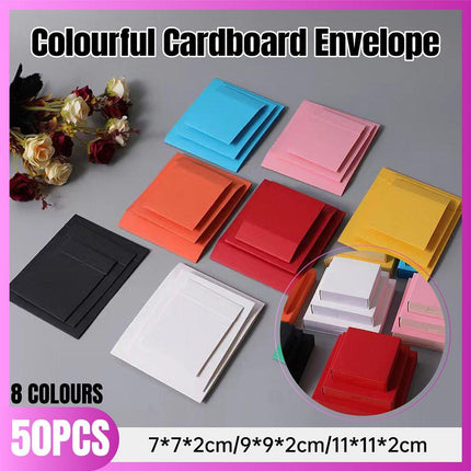 50pcs Coloured Cardboard Covers for Storage Boxes Jewelry Packaging Organizer