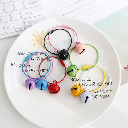 Gift DIY Pendant Color Bell Keychain Key Chain Accessories Plastic Key Ring Gift - Aimall