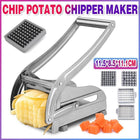 Chip Potato Chipper Maker French Fries Dicer Slicer Chopper Cutter + 2 Blades - Aimall