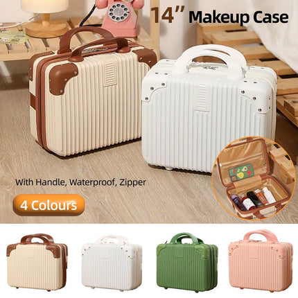 Portable Womens Mini Luggage Case Lightweight Large Capacity Cosmetic Bag