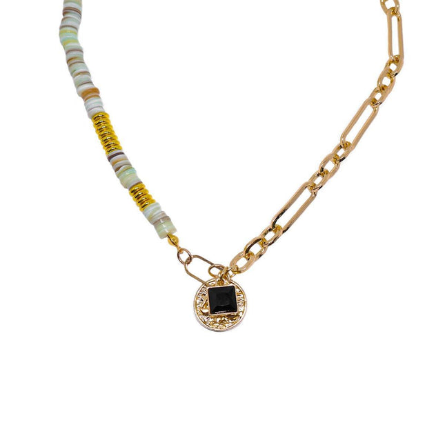 Fashion Natural Stone Necklace Retro Clavicle Chain Simple Jewelry Women
