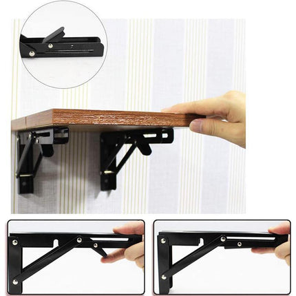 Traderight Table Bracket Folding Stainless Steel 150KG Wall Shelf Bench 2PCS - Aimall
