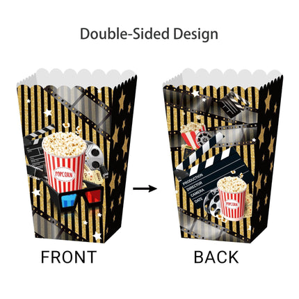 24 PCS Movie Night Snack Trays Popcorn Food Drink Holder Cinema Party Supplies