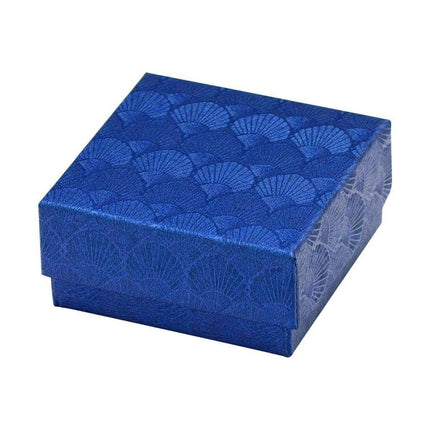 25X Jewelry Gift Boxes Shell Pattern 7.5CM Small GiftBox Empty Jewelry With Foam