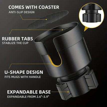 Large Car Water Cup Holder Beverage Holder for Drink Universal Car Cup Organizer