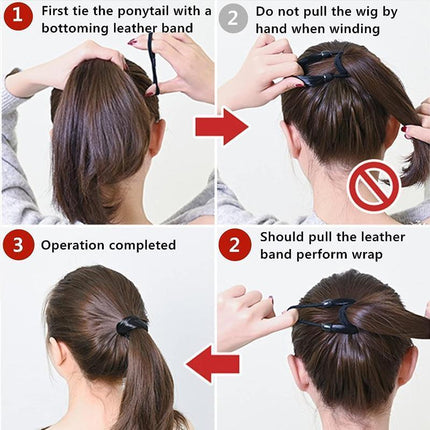 Fashion Straight Hair Band Elastic Hair Rope Wig Ponytail Holder Scrunchie