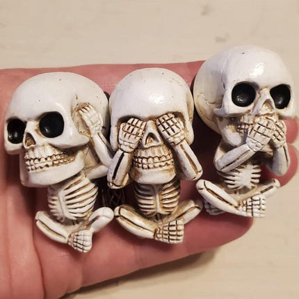 3pcs Ghost Head Car Decoration Accessories Halloween Ornament Vehicle Interior
