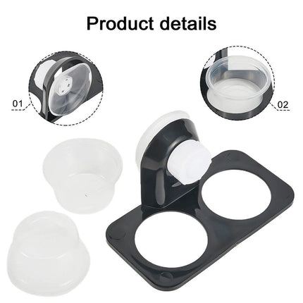 Dual Reptile Food and Water Bowl with Suction Cup Detachable Feeder for Lizards