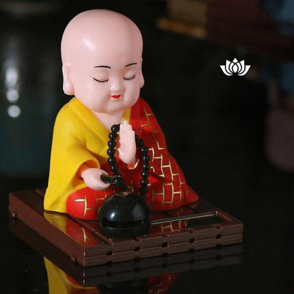 Little Novice Monk Car Ornaments Decorative Figurines Cute Home Office Decor