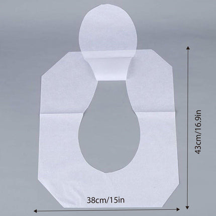 2PCS Travel Disposable Toilet Seat Covers Soluble Paper For Hotel Household Use
