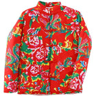 Winter Northeast Big Flower Ethnic Style Loose Peony Big Flower Cotton Coat Warm