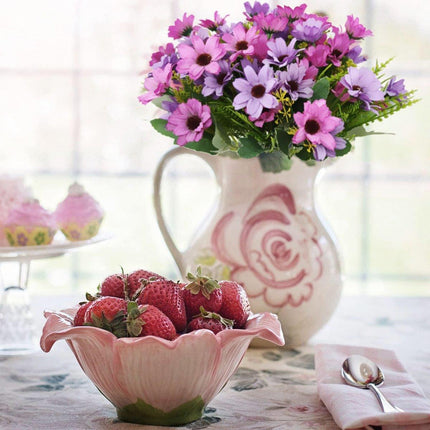 6pcs High End Artificial Flowers for Home Decoration Realistic Faux Floral