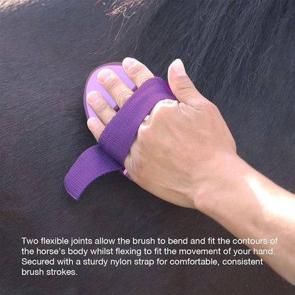 Oval Bendable Horse Grooming Brush Cleaning Shedding Massage Care Supplies