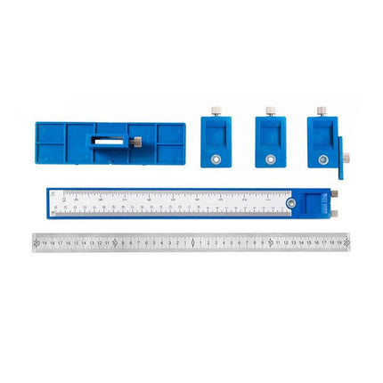 Furniture Carpentry Drill Guide Punch Locator Woodworking Hole Locator Ruler
