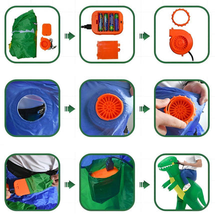 Inflatable Dinosaur Rider Costume Dinosaur Suit for Party and Halloween Cosplay