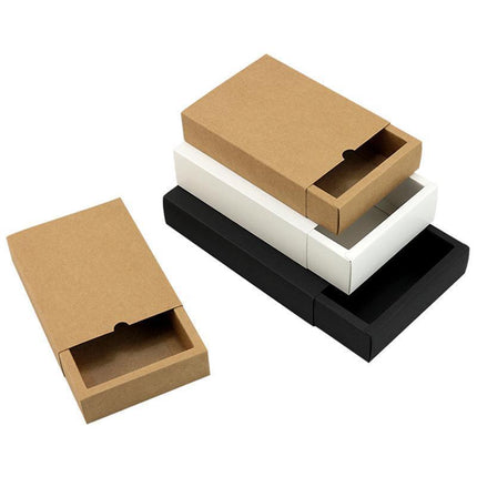 100PCS DIY Paper Box Drawer Type Jewelry Packing Box Tea Gift Cosmetics Kraft - Aimall