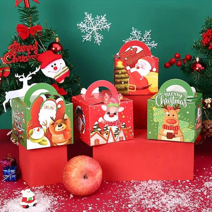 50pcs Christmas Rope Apple Candy Packing Box Biscuit Gift Baking