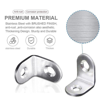 10pcs 90-degree L Type Angle Brackets Right Angle Fixed Support Furniture Connector