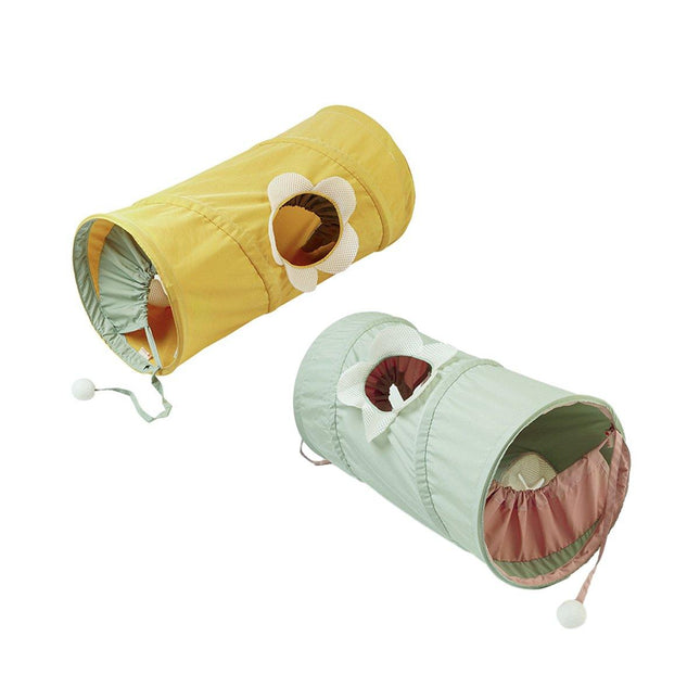 Folding Spiral Cat Tunnel Toy Interactive Pet Tunnel for Cats and Kittens Play