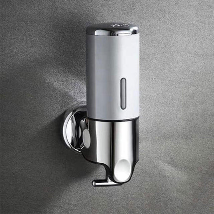 Stainless Steel Lever Soap Dispenser Manual Push Shower Gel Hotel Bathroom Use