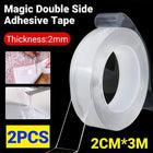20MM Reusable Double Side Nano Tape Trackless Clear Adhesive Invisible Anti-Slip - Aimall