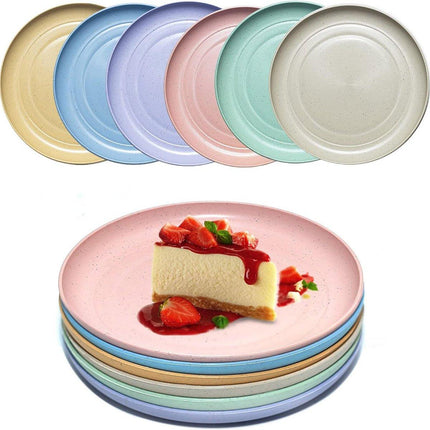 12pcs 15cm Round Ceramic Plate for Fruit Dumplings Household Vegetable Dish