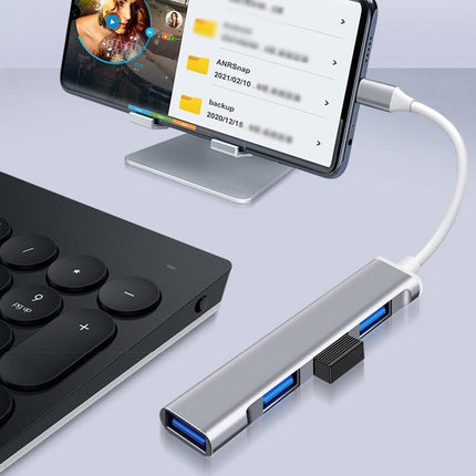 USB C HUB 3.0 Type C 4-Port Multi-Splitter OTG Adapter for PC Android Laptop Mac - Aimall