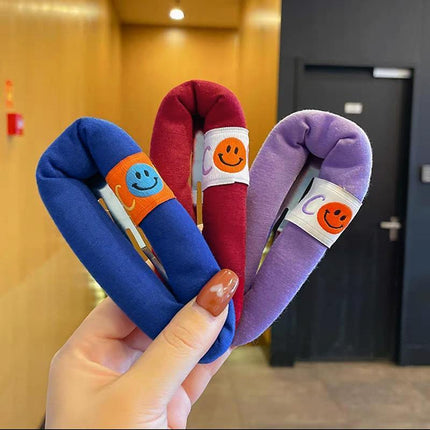 Hair Bangs Clips Cute Smiley Face Cartoon Women Barrette Headwear Accessories