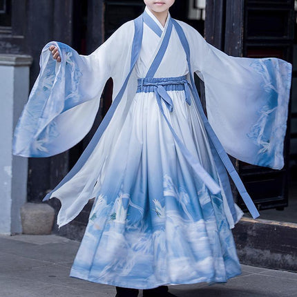 Kids Ancient Chinese Traditional Hanfu Dress Tang Suit Cosplay Costume Dress - Aimall