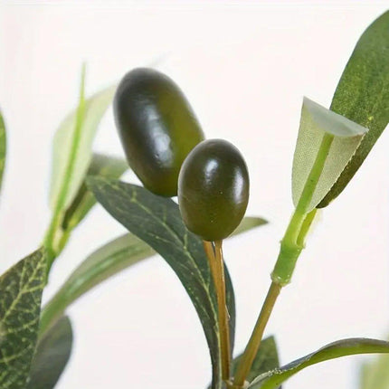 5PCS Artificial Olive Branch Greenery Fake Olive Leave with Fruit for Home Decor