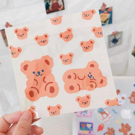 100pcs Cute Cartoon Ziplock Bags for Snacks Candy Cookies Plastic Storage Bags