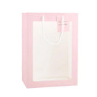 50PCS Flower Bouquet Tote Wedding Favor Bag Bride Tote Clear Gift Bags Handbag Pink - Aimall