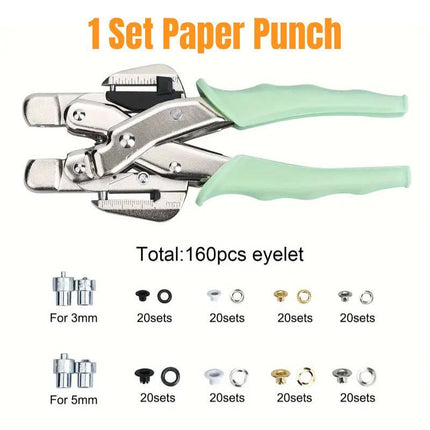 Air Eye Pliers Multi Function Variable Punching Pliers for Leather Craft DIY Use