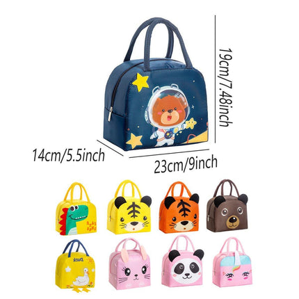 3D Bento Lunch Bag Cartoon Handbag Insulated Food Box Bag for Students LunchTote