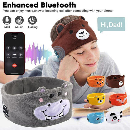 Kids Bluetooth Headband Headphone Earphone Wireless Sleeping Music Headwear Cute - Aimall