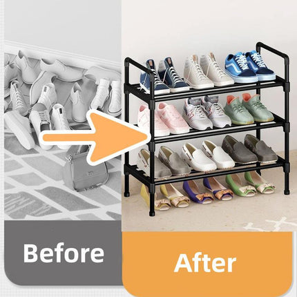 3 Tier Shoe Rack Storage Shelf Multifunctional Household Organizer Space Saver