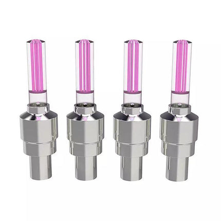 2PCS Flashing Neon Led Light Wheel Valve Cap Tyre - Aimall