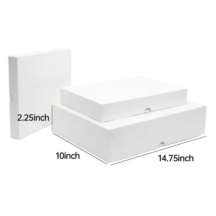 Premium Shirt Packaging Boxes 350g White Cardboard 2Sizes Easy Storage Flat Pack