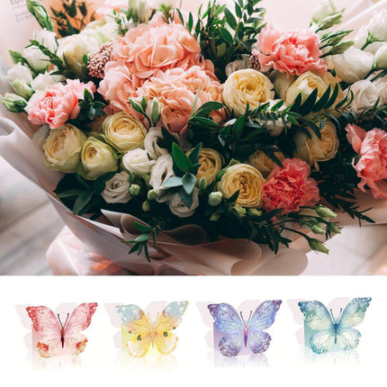 24pcs Tea Party Flower Decoration Snack Box 3D Butterfly Birthday Wedding Box