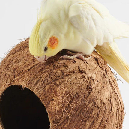 Lanyard Birdhouse Parrot Coconut Nest Bed Hanging Bird Cage for Small Birds