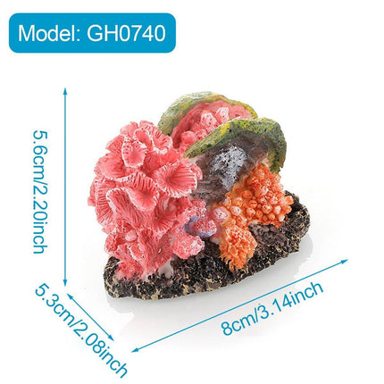 Aquarium Resin Coral Decorations for Fish Tank Marine Simulation Micro Landscape