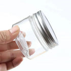 10pcs Transparent Wide Mouth Bottle Silver Lid Cream Dispenser Skincare Jars