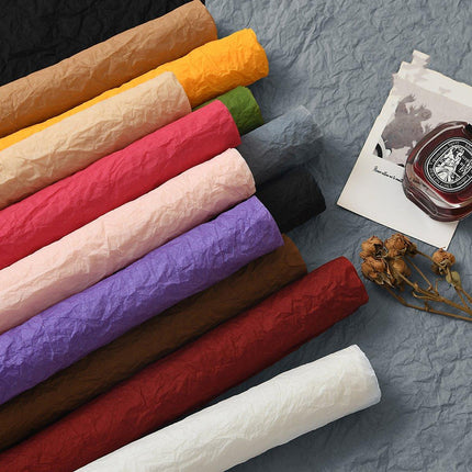 10pcs Pleated Chennai Flower Packaging Bouquet Hand Kneading Paper Craft
